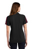 Sport-Tek® Ladies PosiCharge® Micro-Mesh Colorblock Polo. LST685 Black/ Red Back