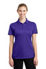 Sport-Tek® Ladies PosiCharge® Active Textured Colorblock Polo. LST695 Purple/ Grey