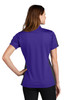 Sport-Tek® Ladies PosiCharge® Active Textured Colorblock Polo. LST695 Purple/ Grey Back