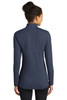 Sport-Tek® Ladies Exchange 1.5 Long Sleeve 1/2-Zip LST711 Dark Denim Heather Back