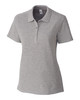 Clique Addison All Cotton Pique Short Sleeve Womens Polo LQK00069 Grey Melange
