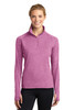 Sport-Tek® Ladies Sport-Wick® Stretch 1/2-Zip Pullover. LST850 Pink Rush Heather