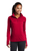 Sport-Tek® Ladies Sport-Wick® Stretch 1/4-Zip Pullover. LST850 Deep Red