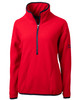 Cutter & Buck Cascade Eco Fleece Womens Pullover Jacket LCO00056 Red/Navy Blue