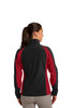 Sport-Tek® Ladies Colorblock Soft Shell Jacket. LST970 Black/ True Red Back