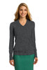 Port Authority® Ladies V-Neck Sweater. LSW285 Charcoal Heather