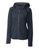 Cutter & Buck Mainsail Full Zip Hooded Womens Jacket LCO00035 Liberty Navy Heather