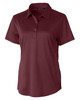 Cutter & Buck Prospect Eco Textured Stretch Recycled Womens Short Sleeve Polo LCK00111 Bordeaux