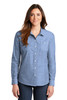 Port Authority® Ladies Slub Chambray Shirt. LW380 Light Blue