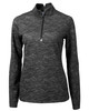 Cutter & Buck Traverse Stretch Eco Camo Print Quarter Zip Womens Pullover LCK00155 Black