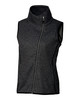Cutter & Buck Mainsail Sweater Knit Womens Asymmetrical Vest LCO00034 Charcoal Heather