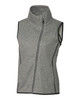 Cutter & Buck Mainsail Sweater Knit Womens Asymmetrical Vest LCO00034 Polished Heather