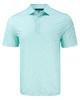 Cutter & Buck Pike Eco Flora Print Recycled Mens Polo MCK01344 Fresh Mint