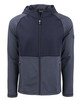 Cutter & Buck Peshastin Fleece Recycled Mens Hybrid Jacket MCK01334 Navy Blue Heather