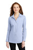 Port Authority ® Ladies Pincheck Easy Care Shirt LW645 Blue Horizon/ White