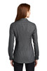 Port Authority ® Ladies Pincheck Easy Care Shirt LW645 Black/ Grey Steel Back