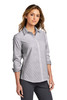 Port Authority ® Ladies SuperPro ™ Oxford Stripe Shirt. LW657 Black/ White Alt