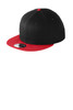 New Era® - Flat Bill Snapback Cap. NE400 Black/ Scarlet