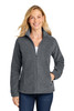 Port Authority® Women's Plush Fleece Full-Zip Jacket L190 Storm Grey Heather