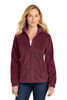 Port Authority® Women's Plush Fleece Full-Zip Jacket L190 Club Burgundy