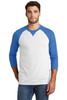 New Era ® Sueded Cotton Blend 3/4-Sleeve Baseball Raglan Tee. NEA121 Royal Heather/ White