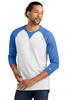 New Era ® Sueded Cotton Blend 3/4-Sleeve Baseball Raglan Tee. NEA121 Royal Heather/ White XS