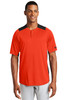 New Era ® Diamond Era 2-Button Jersey. NEA221 Deep Orange/ Black