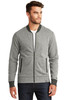 New Era ® French Terry Baseball Full-Zip. NEA503 Light Graphite Twist/ Graphite