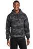 Port & Company® Core Fleece Camo Pullover Hooded Sweatshirt. PC78HC Black Heather Camo