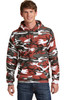 Port & Company® Core Fleece Camo Pullover Hooded Sweatshirt. PC78HC Red Camo