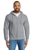 Port & Co™ Essential Fleece Full-Zip Hooded Sweatshirt.  PC90ZH Athletic Heather