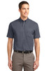 Port Authority® Short Sleeve Easy Care Shirt.  S508 Steel Grey/ Light Stone