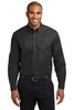 Port Authority® Long Sleeve Easy Care Shirt.  S608 Black/ Light Stone