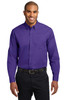 Port Authority® Extended Size Long Sleeve Easy Care Shirt. S608ES Purple/ Light Stone