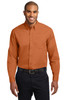 Port Authority® Extended Size Long Sleeve Easy Care Shirt. S608ES Texas Orange/ Light Stone