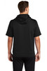 Sport-Tek ® Sport-Wick ® Fleece Short Sleeve Hooded Pullover. ST251 Black Back