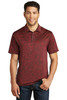 Sport-Tek ® PosiCharge ® Electric Heather Polo. ST590 Deep Red-Black Electric