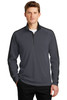 Sport-Tek® Sport-Wick® Textured Colorblock 1/4-Zip Pullover. ST861 Iron Grey/ Black