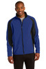 Sport-Tek® Colorblock Soft Shell Jacket. ST970 True Royal/ Black