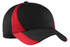 Sport-Tek® Dry Zone® Nylon Colorblock Cap. STC11 Black/ True Red
