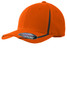 Sport-Tek® Flexfit® Performance Colorblock Cap. STC16 Deep Orange/ Black