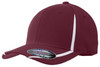 Sport-Tek® Flexfit® Performance Colorblock Cap. STC16 Maroon/ White