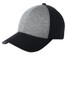 Sport-Tek® Jersey Front Cap. STC18 Vintage Heather/ Black