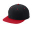 Sport-Tek® YP Classics® Flat Bill Snapback Cap. STC19 Black/ True Red