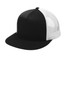 Sport-Tek® YP Classics ® 5-Panel Classic Trucker Mesh Back Cap. STC38 Black/ White