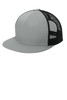 Sport-Tek® YP Classics ® 5-Panel Classic Trucker Mesh Back Cap. STC38 Silver/ Black