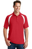 Sport-Tek® Dry Zone® Colorblock Raglan Polo. T476 True Red/ White