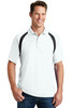 Sport-Tek® Dry Zone® Colorblock Raglan Polo. T476 White/ Black