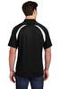 Sport-Tek® Dry Zone® Colorblock Raglan Polo. T476 Black/ White  Back