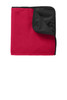 Port Authority® Fleece & Poly Travel Blanket. TB850 Rich Red/ Black